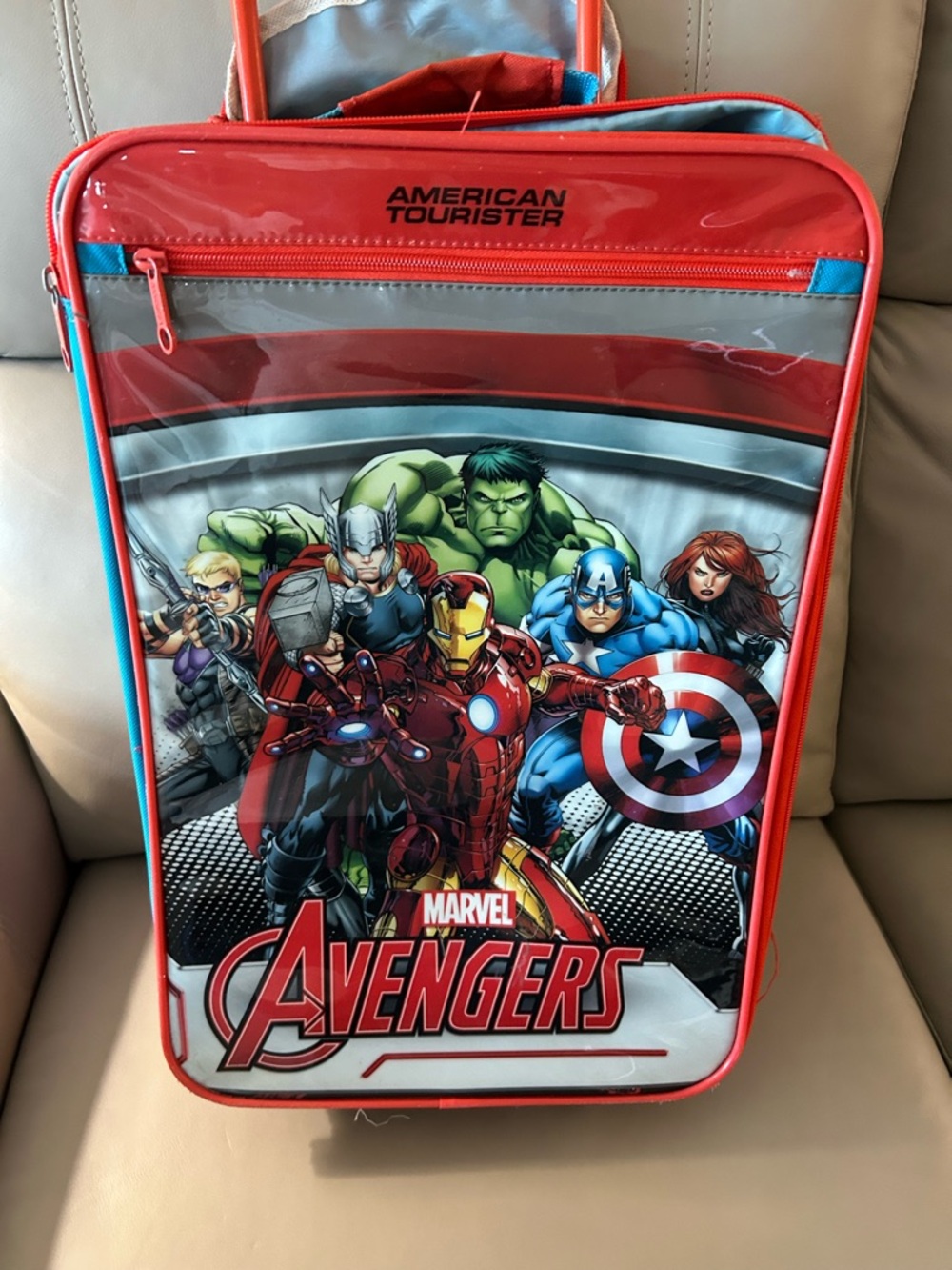 American Tourister Kids Marvel Avengers Suitcase - Red & Blue